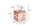 5-in-1 Wooden Educational Manipulative Motor Skills Cube pink 10