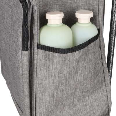 6-Wheel Shopping Trolley with Insulated Pocket 95 cm Gray