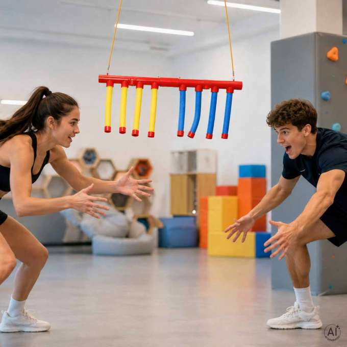 Arcade game Falling Sticks Stick Catching Reflexes 2 Players Remote Control