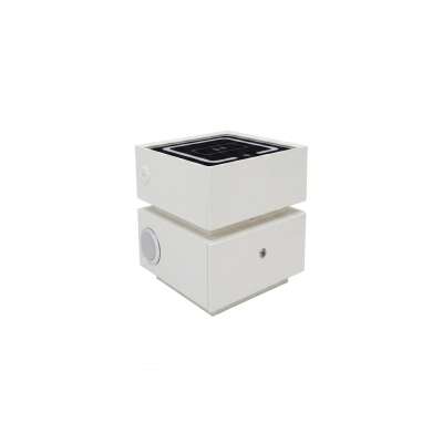 Bedside cabinet hanging with drawers LED lighting a USB charging port and a Bluetooth speaker ecru