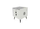 Bedside table with drawers LED lighting USB charging Bluetooth speaker ecru 2