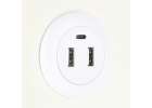 Bedside table with drawers LED lighting USB charging Bluetooth speaker ecru 12