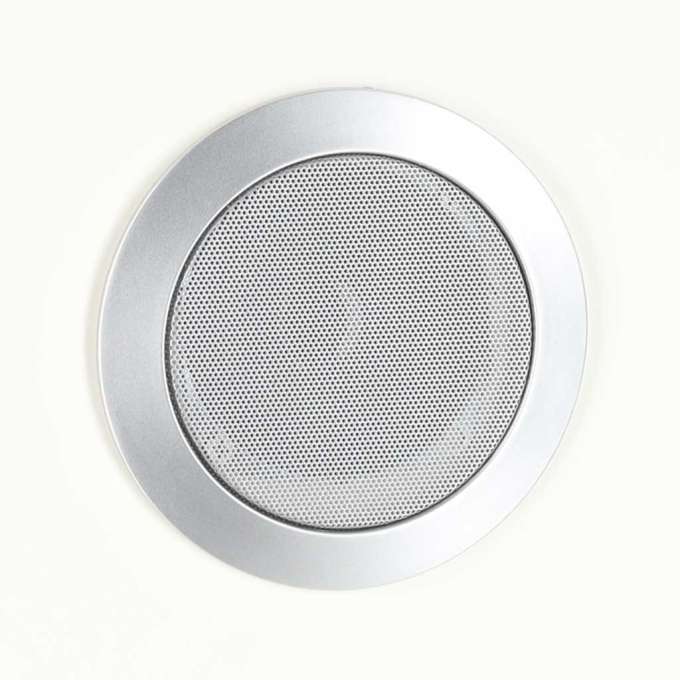 Bedside table with drawers LED lighting USB charging Bluetooth speaker ecru
