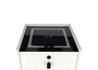 Bedside table with drawers LED lighting USB charging Bluetooth speaker ecru 15
