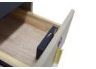 Bedside table with drawers LED lighting USB charging and Bluetooth speaker beige 6