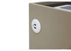 Bedside table with drawers LED lighting USB charging and Bluetooth speaker beige 7