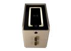 Bedside table with drawers LED lighting USB charging and Bluetooth speaker beige 8