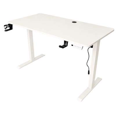 Biurko elektryczne regulowane pamięć panel sterowania 120x60cm białe
