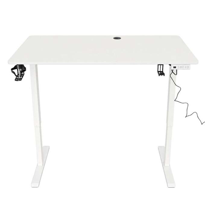 Biurko elektryczne regulowane pamięć panel sterowania 120x60cm białe