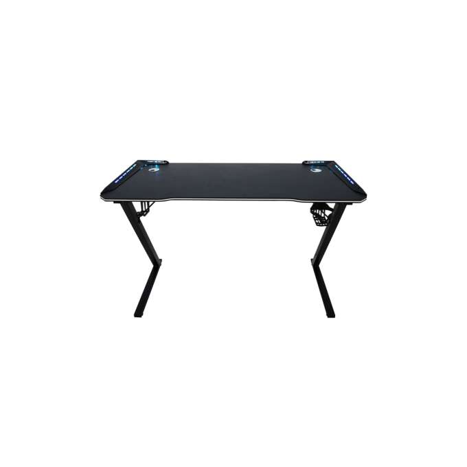 Biurko gamingowe LED podświetlenie RGB uchwyty komputerowe dla gracza 120x60cm