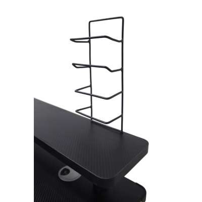 Biurko gamingowe z nadstawką LED RGB uchwyty komputerowe dla gracza 120x60cm