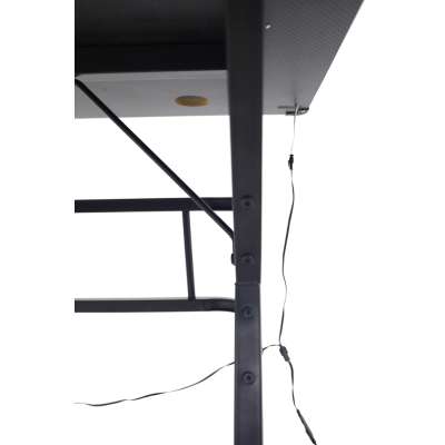Biurko gamingowe z nadstawką LED RGB uchwyty komputerowe dla gracza 120x60cm