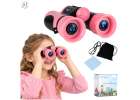 Children's Binoculars for Bird Watching 8x21mm HD Pink Case 1
