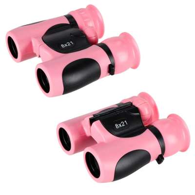 Children's Binoculars for Bird Watching 8x21mm HD Pink Case