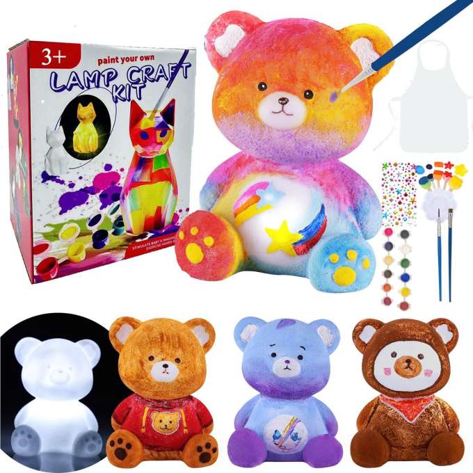 Children’s bear night lamp painting kit creative craft set