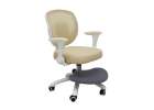 Children's desk chair adjustable swivel chair with footrest beige 3