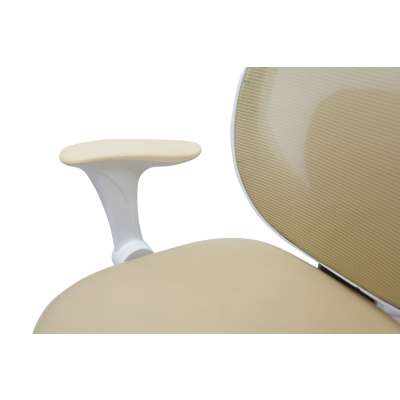 Children's desk chair adjustable swivel chair with footrest beige