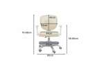Children's desk chair adjustable swivel chair with footrest beige 11