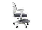 Children's desk chair adjustable swivel chair with footrest grey 4