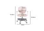 Children's desk chair adjustable swivel chair with footrest pink 10