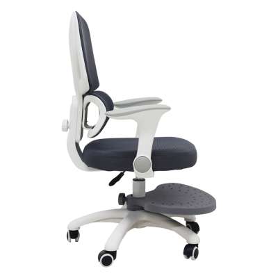 Children's desk chair ergonomic swivel adjustable grey
