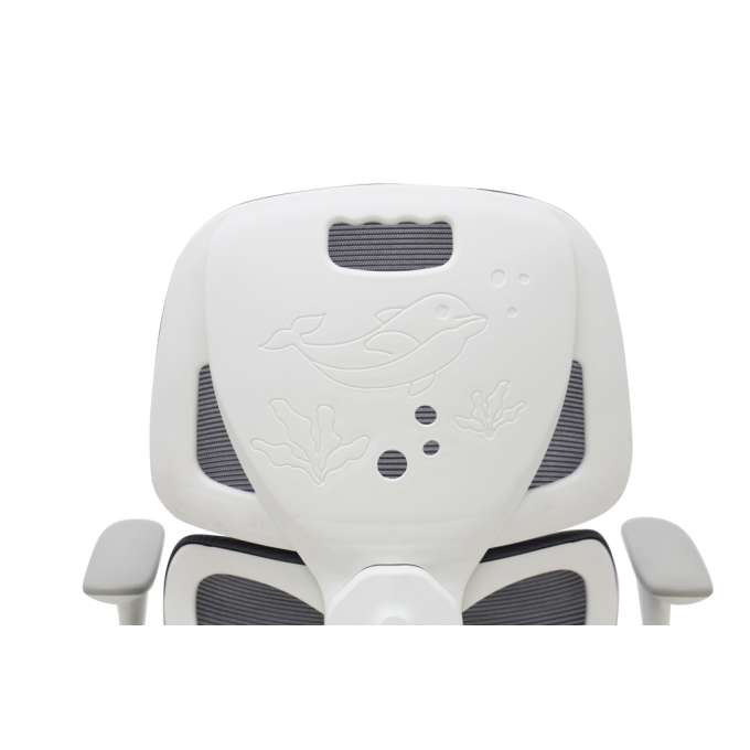Children's desk chair ergonomic swivel adjustable grey