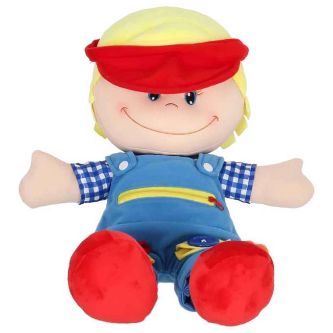 Doll plush cuddle toy educational dressing-learning boy