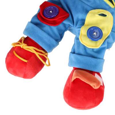 Doll plush cuddle toy educational dressing-learning boy