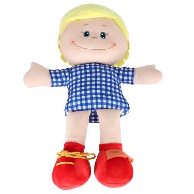 Doll plush cuddle toy educational dressing-learning boy