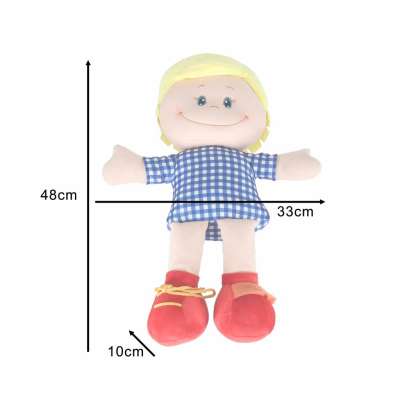 Doll plush cuddle toy educational dressing-learning boy