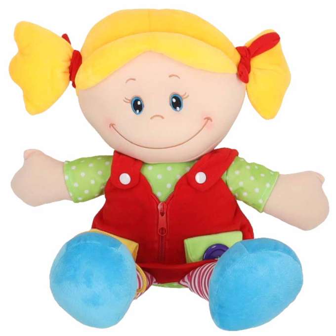 Doll plush cuddle toy educational dressing-learning girl