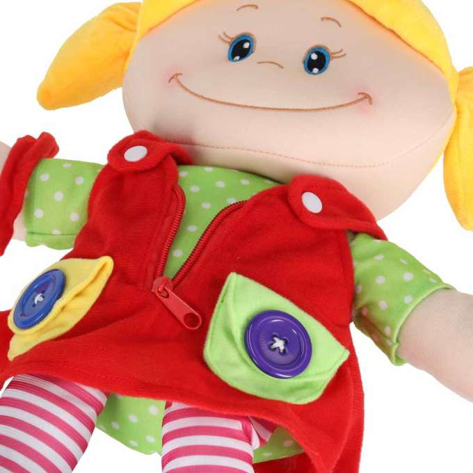 Doll plush cuddle toy educational dressing-learning girl
