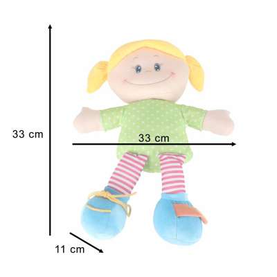 Doll plush cuddle toy educational dressing-learning girl