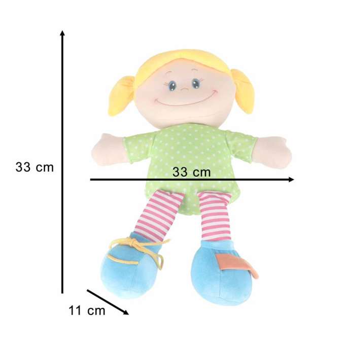 Doll plush cuddle toy educational dressing-learning girl