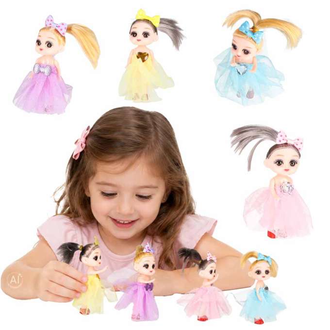 Dolls for a dollhouse set of 4 11 cm