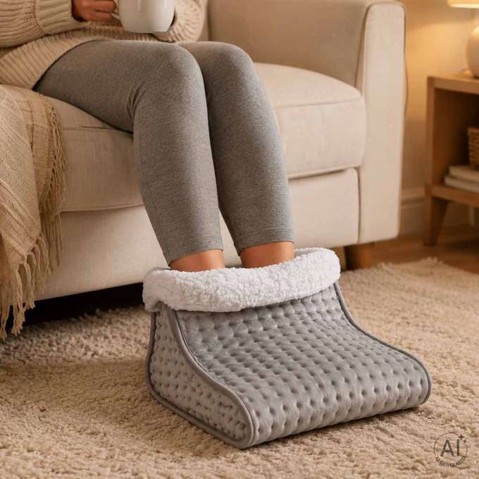 Electric Foot Warmer Soft 9 Heat Settings 75W with Timer