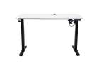 Electric height-adjustable desk with memory function and control panel 120x60 cm white 1