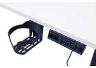 Electric height-adjustable desk with memory function and control panel 120x60 cm white 5
