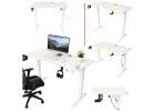 Electric height-adjustable desk with memory function and control panel 120x60 cm white 1