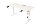 Electric height-adjustable desk with memory function and control panel 120x60 cm white 2