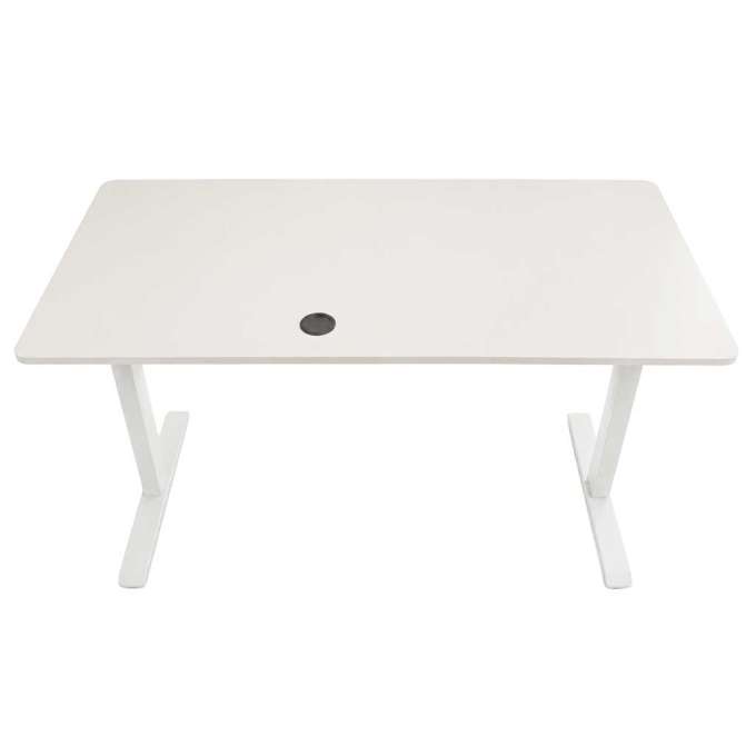 Electric height-adjustable desk with memory function and control panel 120x60 cm white