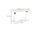 Electric height-adjustable desk with memory function and control panel 120x60 cm white 10
