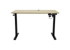 Electric height-adjustable desk with memory function and control panel 120x60 cm wood 1