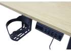 Electric height-adjustable desk with memory function and control panel 120x60 cm wood 5