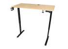 Electric height-adjustable desk with memory function and control panel 120x60 cm wood 2