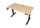 Electric height-adjustable desk with memory function and control panel 120x60 cm wood 3