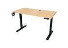 Electric height-adjustable desk with memory function and control panel 120x60 cm wood 5