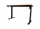 Electric height-adjustable desk with memory function and control panel 120x60 cm wood 9