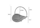 Firewood rack metal basket with handle for the fireplace 8