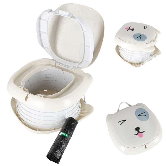Foldable Travel Potty for Kids White